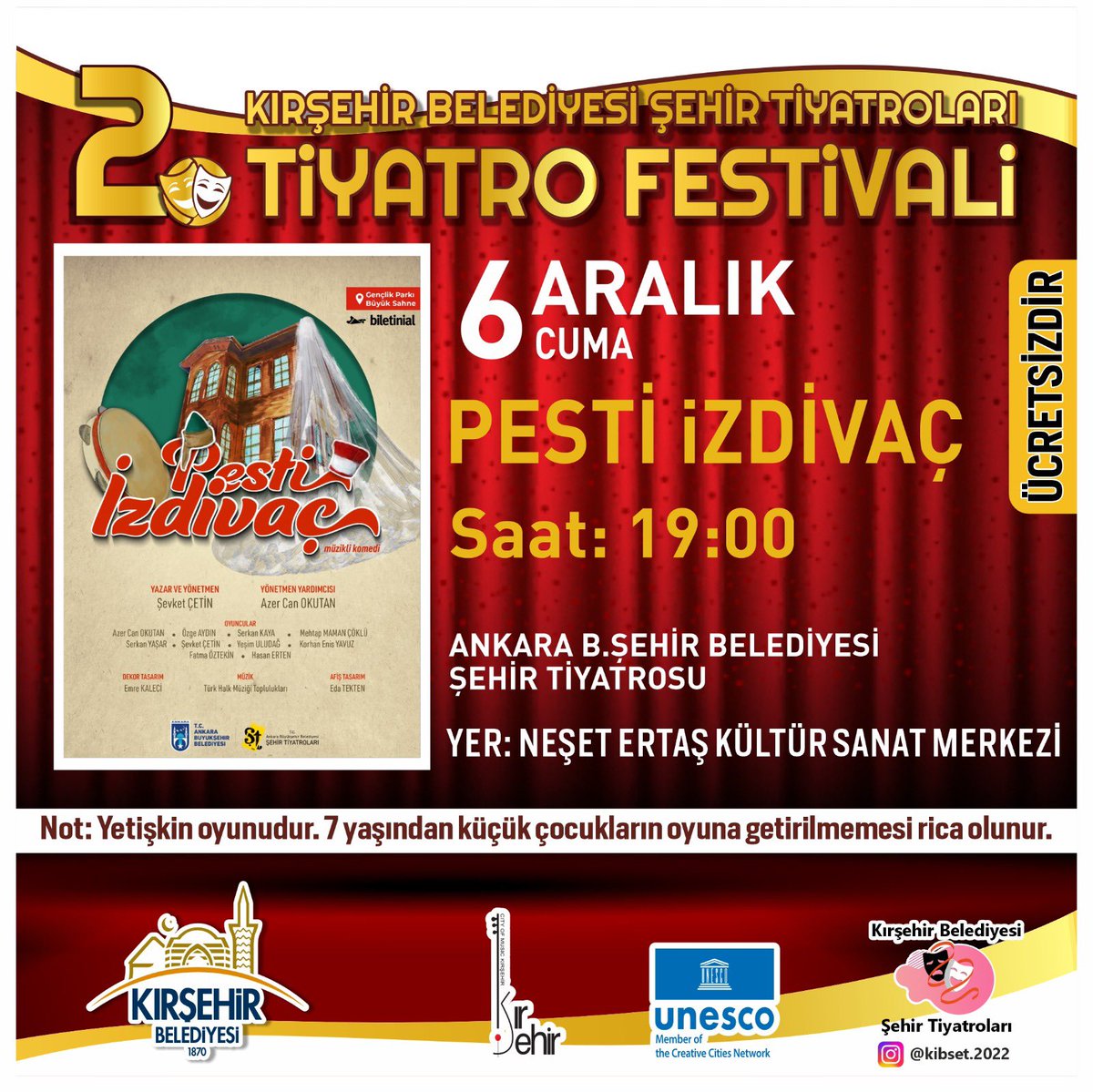 Kırşehir Belediyesi Tiyatro Festivali Düzenliyor