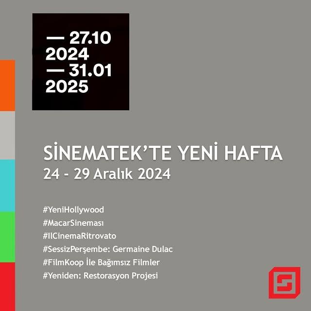 Sinematek Yılın Son Haftasında Film Gösterimleriyle Sinemaseverleri Ağırlıyor