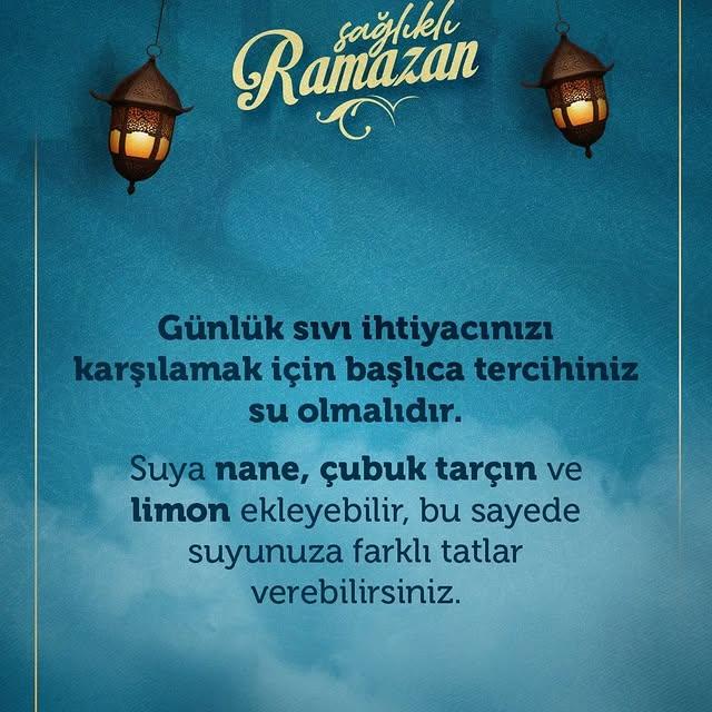 Sağlıklı Ramazan: Günlük Sıvı İhtiyacınızı Karşılamak İçin Su Tercihi Önemli
