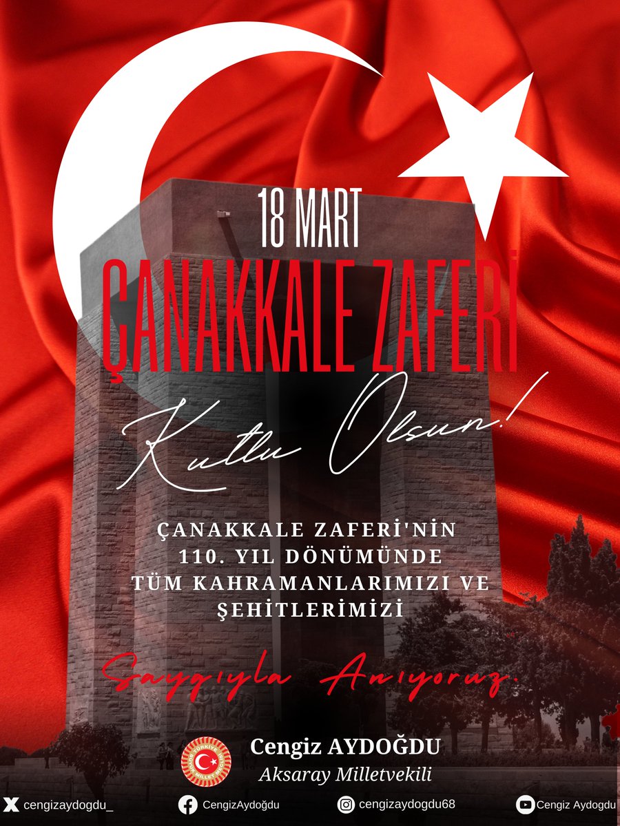 Çanakkale Zaferi'nin 110. Yıl Dönümünde Anma Törenleri Düzenlendi