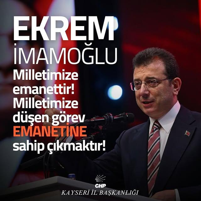 CHP'li İmamoğlu'ndan Kayserili Seçmenlere Çağrı: 