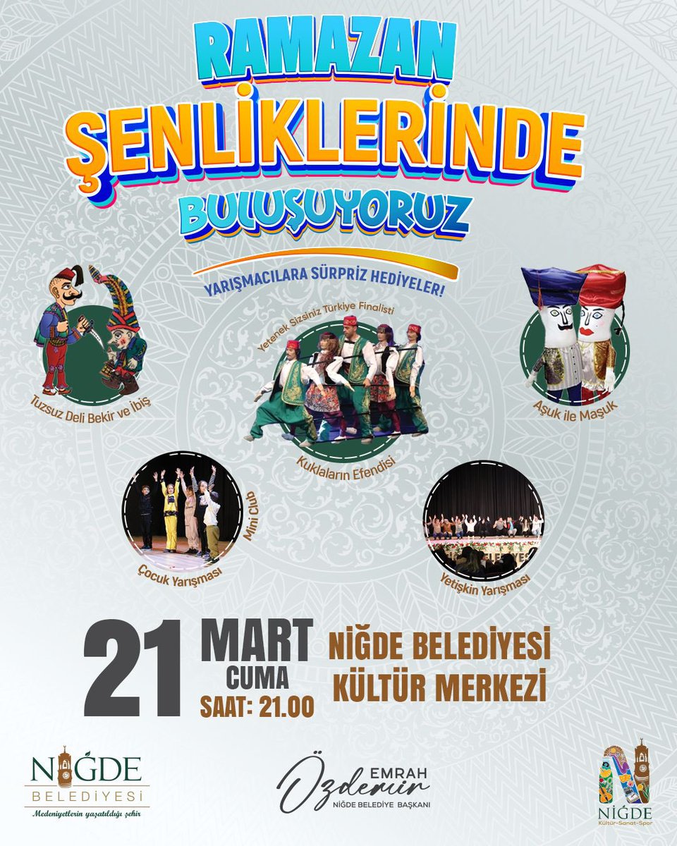 Niğde'de Ramazan Coşkusu: Kukla Gösterilerinden Yarışmalara Çeşitli Etkinlikler