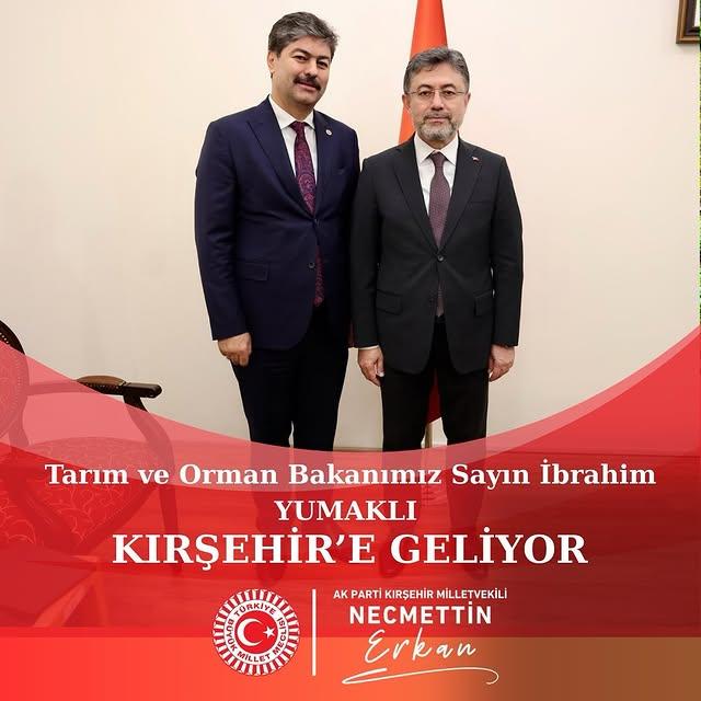 Tarım ve Orman Bakanı Yumaklı, Kırşehir'de Birinci Aşısı Programda Yer Alacak