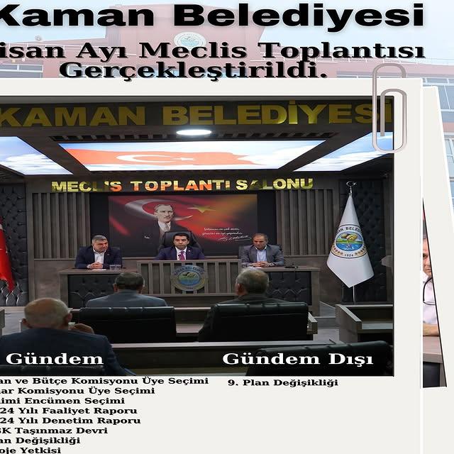 Kaman Belediyesi Nisan Ayı Meclis Toplantısı Yapıldı