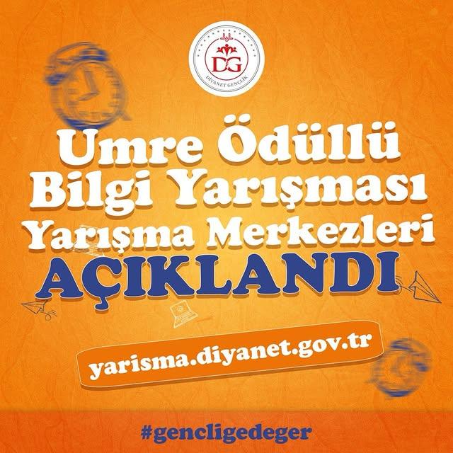 Diyanet İşleri Başkanlığı Umre Ödüllü Bilgi Yarışmasının Merkezleri Belirlendi