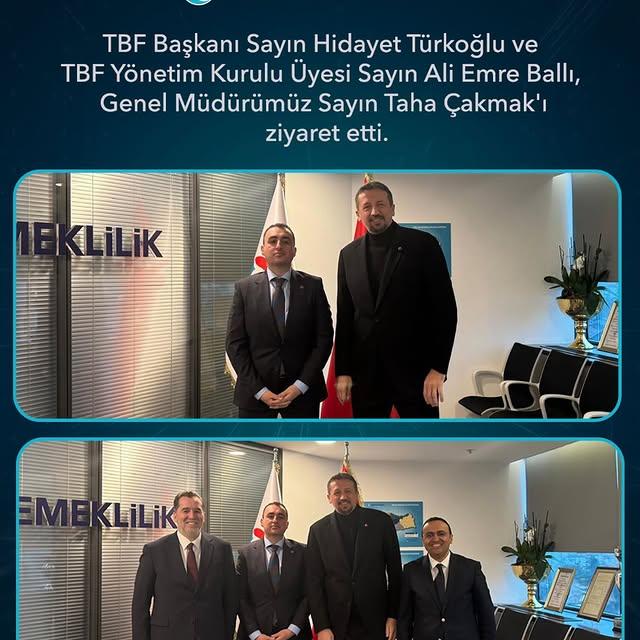 TBF Başkanı Türkoğlu, Basketbol Genel Müdürü Çakmakı ile Bir Araya Geldi