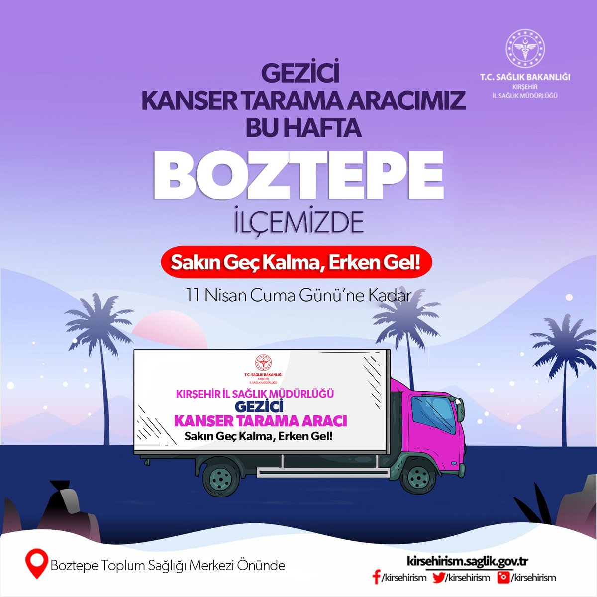 Gezici Kanser Tarama Aracı, Boztepe'de Halkın Sağlığına Hizmet Veriyor