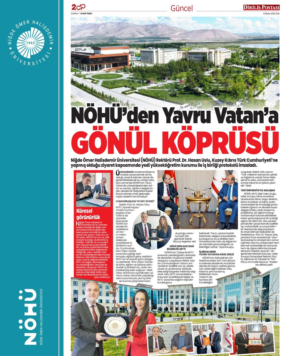Niğde Ömer Halisdemir Üniversitesi, Kıbrıs Üniversiteleri ile İş Birliği Protokolü İmzaladı
