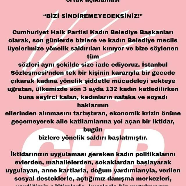 CHP Aksaray Kadın Kollarından Güçlü Bir İfade: 