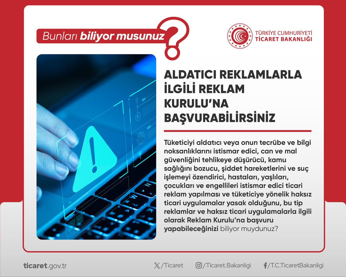 Reklam Kurulu'na Aldatıcı Reklamlar Hakkında Başvuru