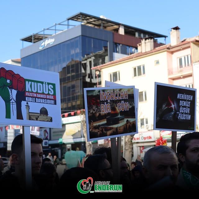 Aksaray Enderun Aileyi Koruma Derneği, Gazze'deki Duruma Tepki Gösterdi