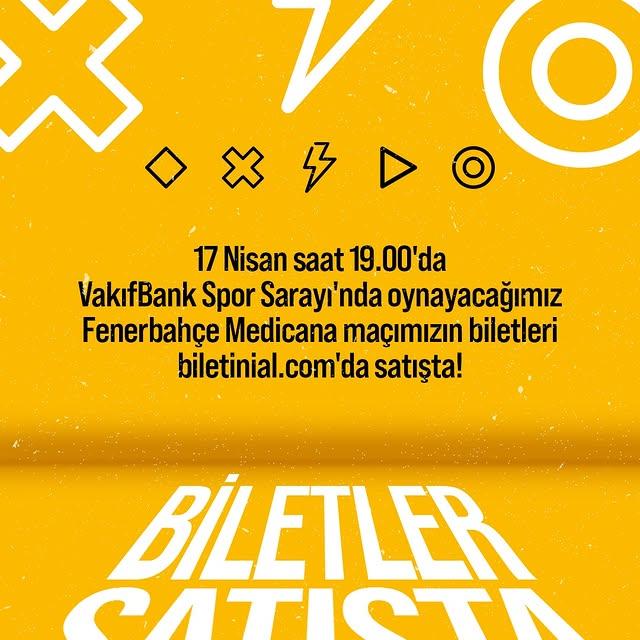 VakıfBank ve Fenerbahçe Maçı Biletleri Bugün Satışa Sunulacak