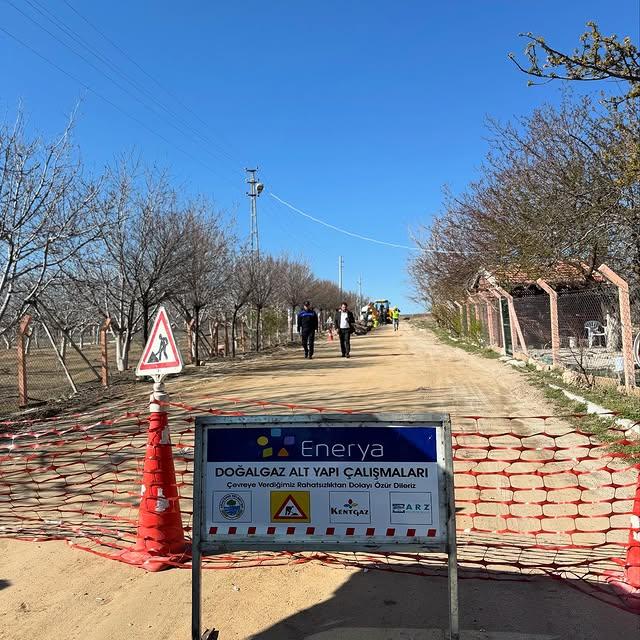Ağaçören'de Doğalgaz Çalışmaları Başladı