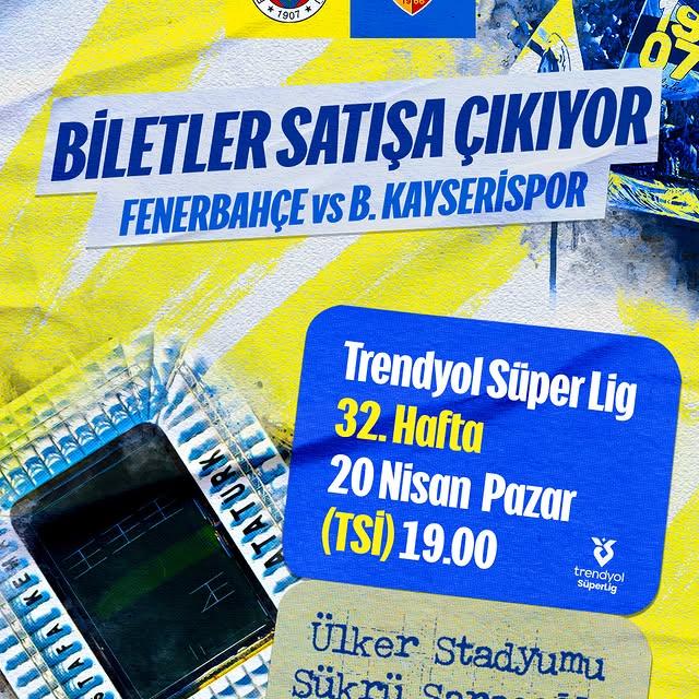 Fenerbahçe’nin Kayserispor Maçı Biletleri Satışa Çıkacak