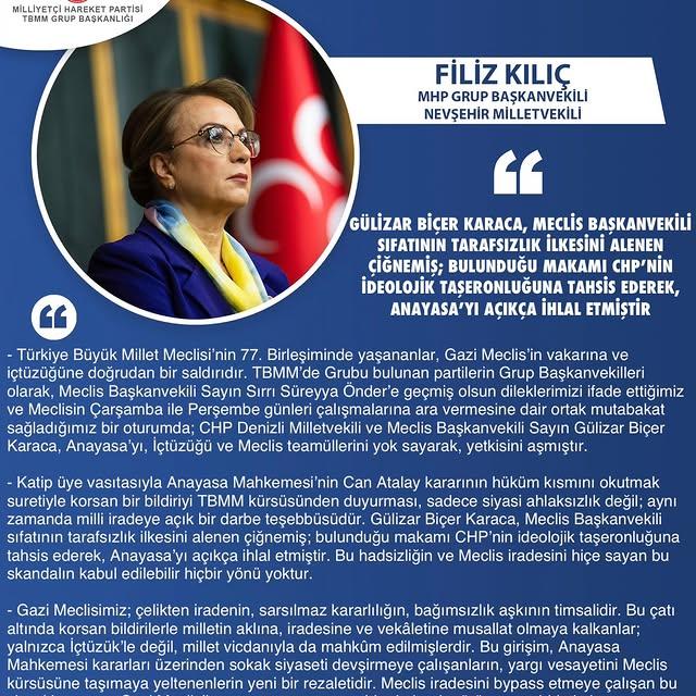 TBMM'de Korsan Bildiri İtirazı: Siyasi Ahlaksızlık ve Milli Iradeye Darbe Teşebbüsü