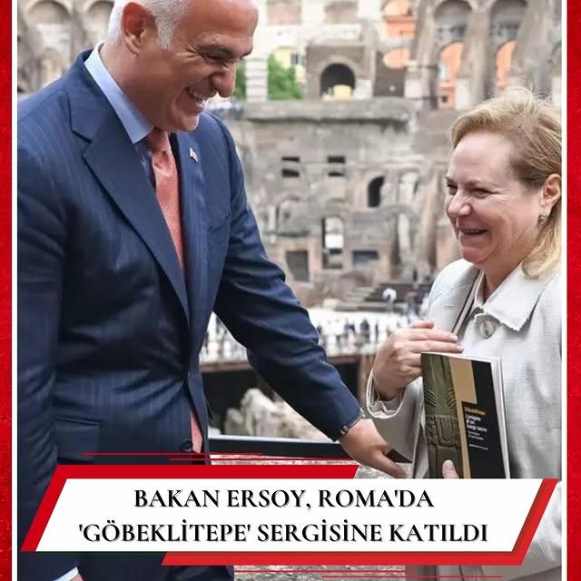 Kültür Bakanı Ersoy, Roma'da Göbeklitepe Sergisini Ziyaret Etti