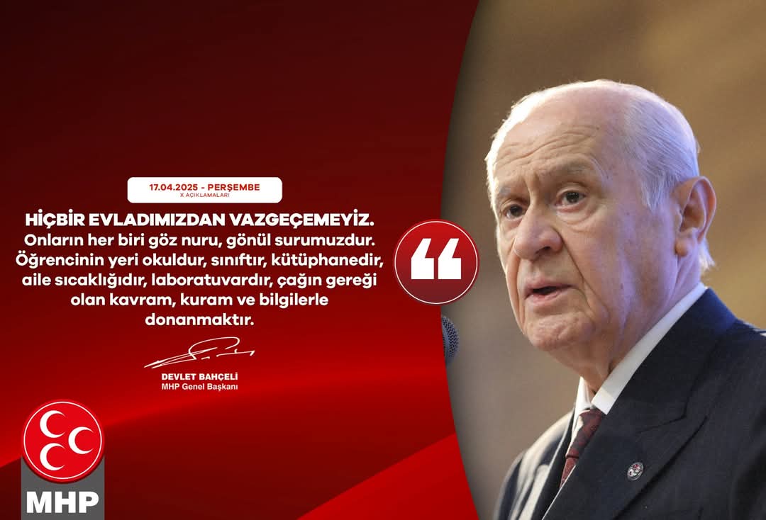MHP Lideri Bahçelı, Eğitimde Çocukların Önceliğini Vurguladı