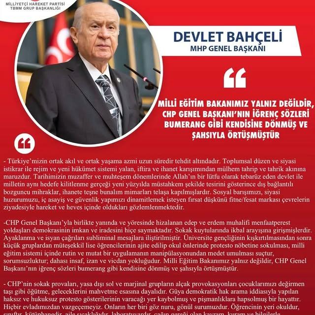Milli Eğitim Bakanı Cumali İnce'ye CHP'den Eleştiriler