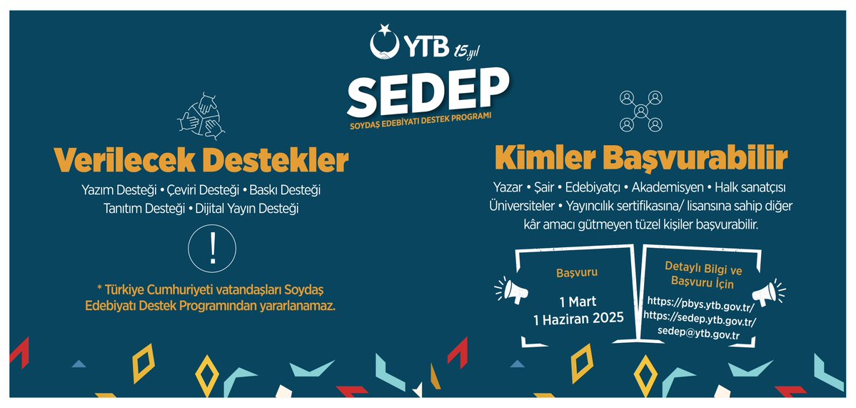 Yurtdışı Türkler ve Akraba Topluluklar Başkanlığı, Soydaş Edebiyatını Destekleyecek Yeni Program Başvuru Sınırı 2025