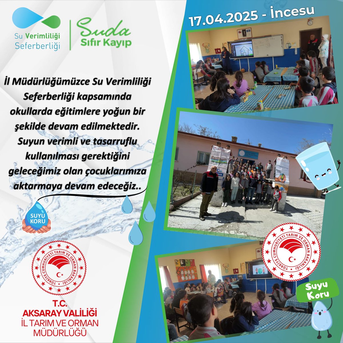 Aksaray'da İlkokul Öğrencilerine Su Verimliliği Eğitimi