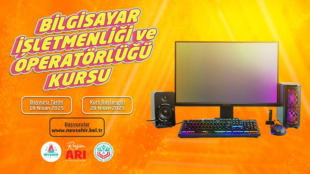 Nevşehir Belediyesi, Bilgisayar İşletmenliği ve Operatörlüğü Kursu Açıyor