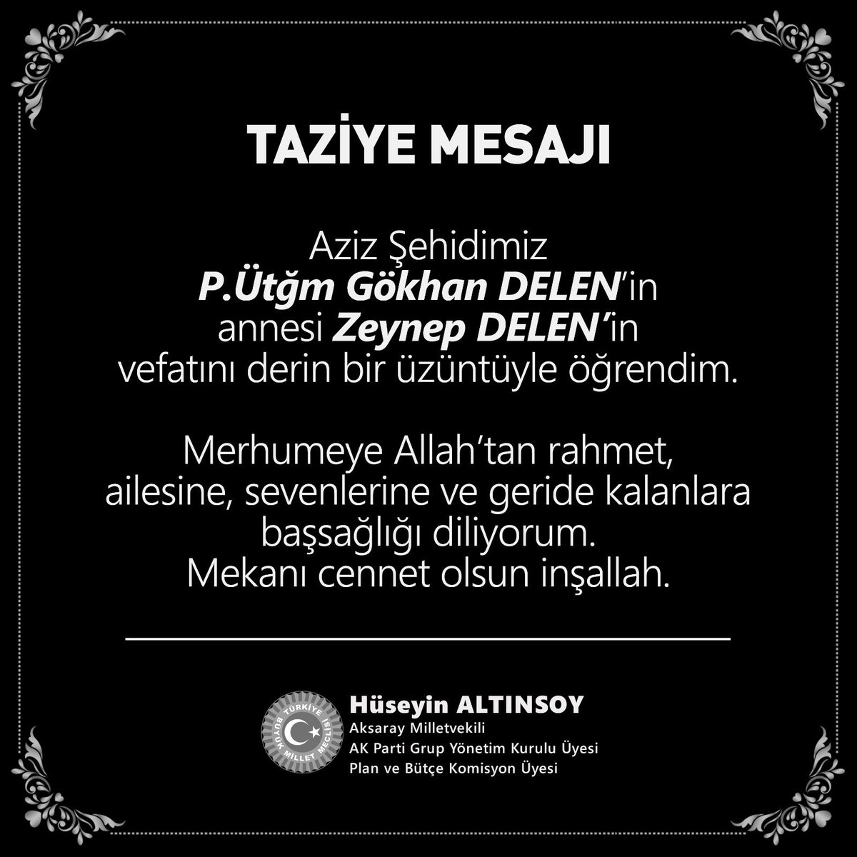 Aksaraylı Şehit Gökhan Delen'in Annesi ve Yakınları Taziye Belirdi