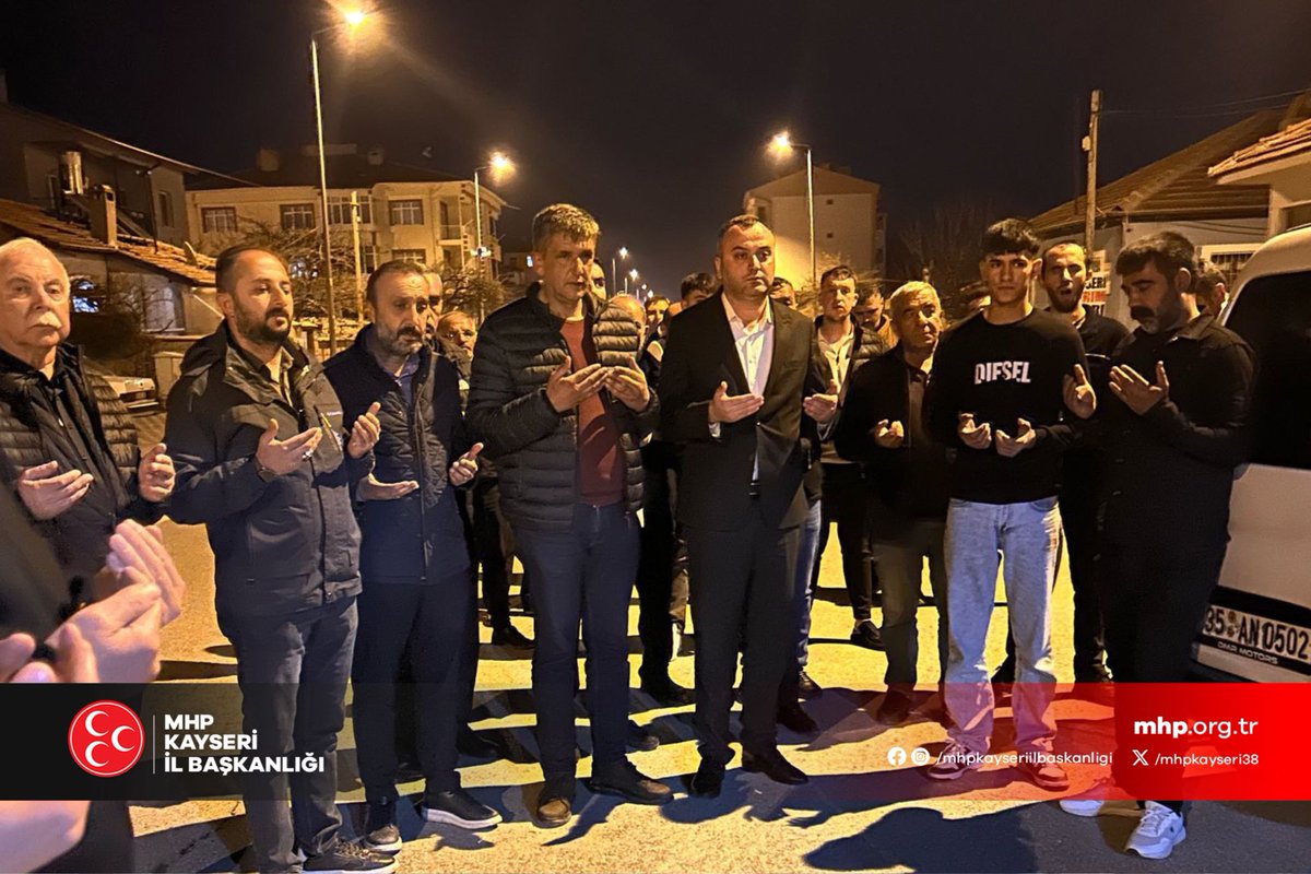 MHP Kayseri İl Teşkilatı Bünyan'da Cenaze Taziye Programına Katıldı