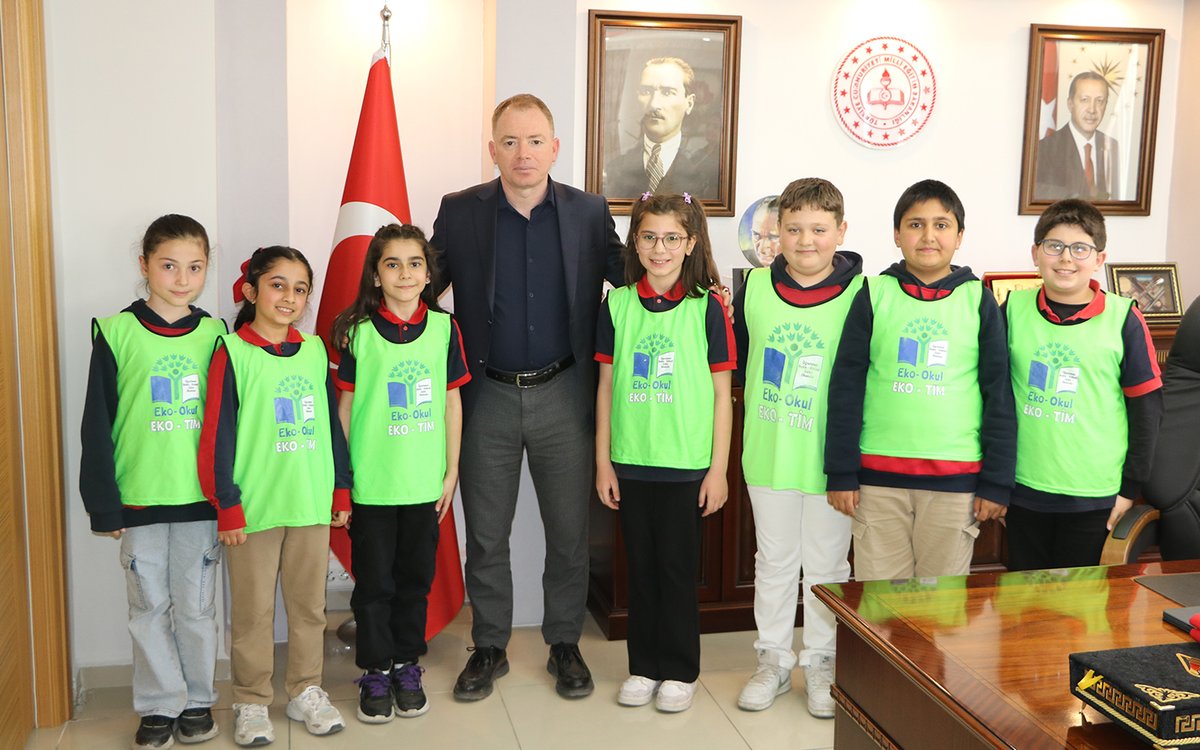 Bedia Köksal Güler İlkokulu Eko Okul Projesi İl Millî Eğitim Müdürü'nü Ziyaret Etti