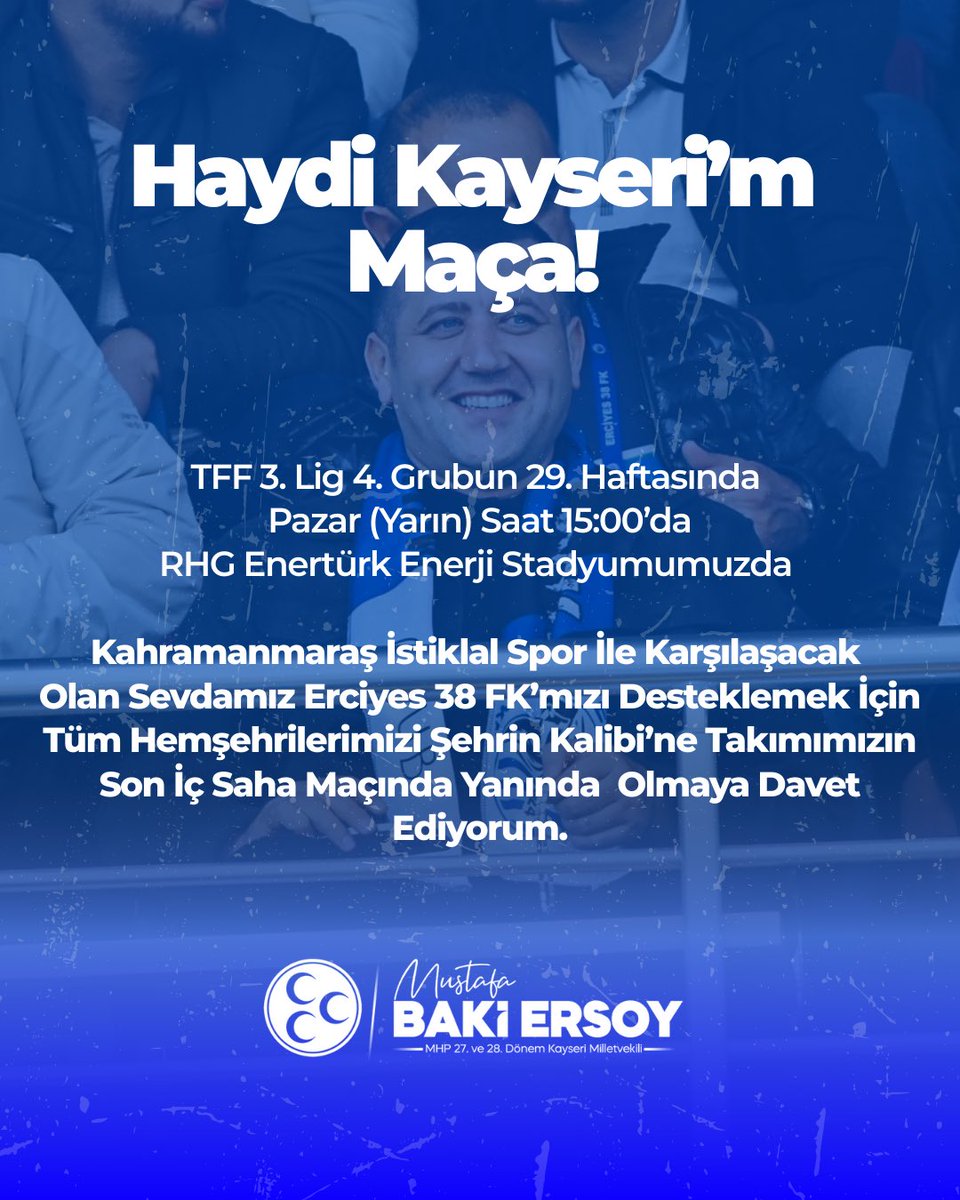 Kayseri'nin TFF 3. Lig Ekibi Sevdamız Erciyes 38 FK, Kahramanmaraş İstiklal Spor ile Maçta