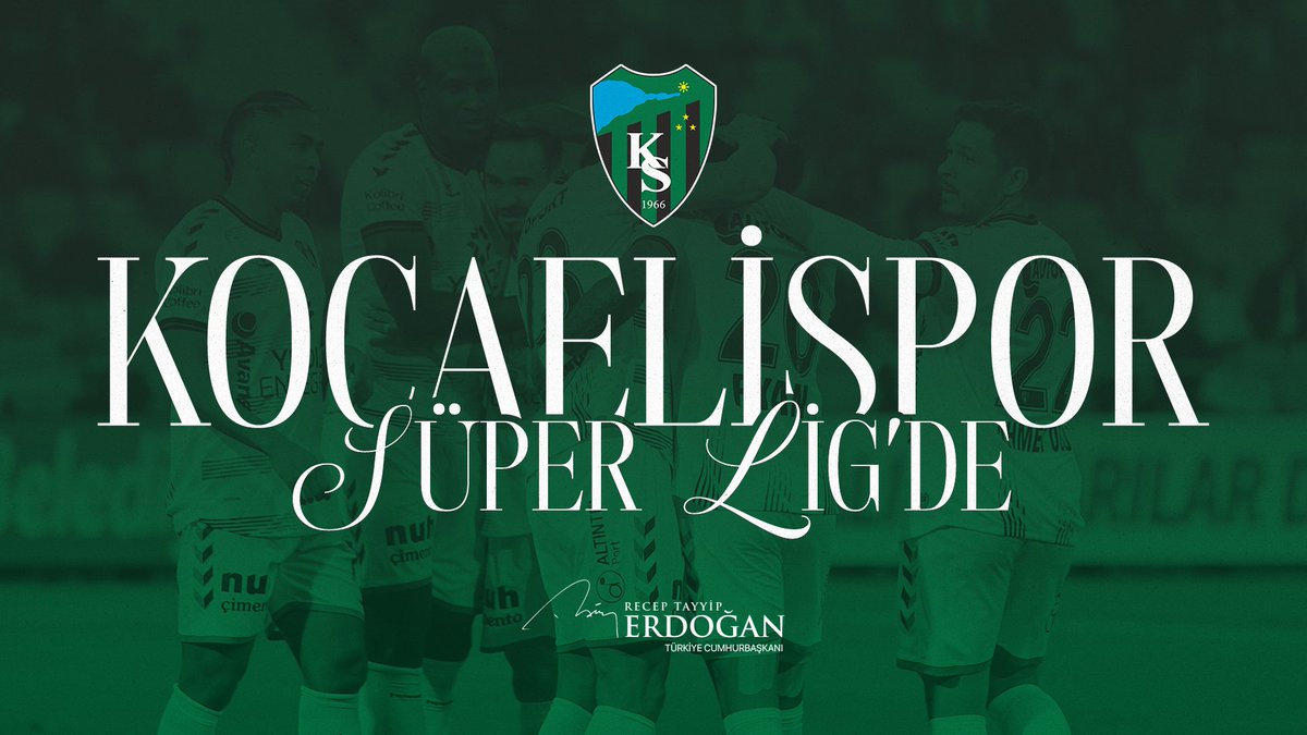 Kocaelispor Süper Lig'e Dönüşü Coşku Yaratırken Erdoğan Tebrikti