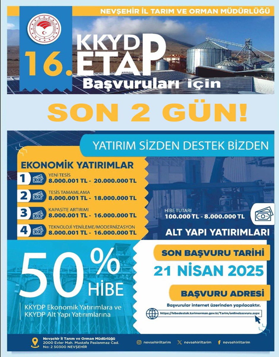 Kırsal Kalkınma Destekleri Başvuruları Son Birkaç Güne Sıkıştı