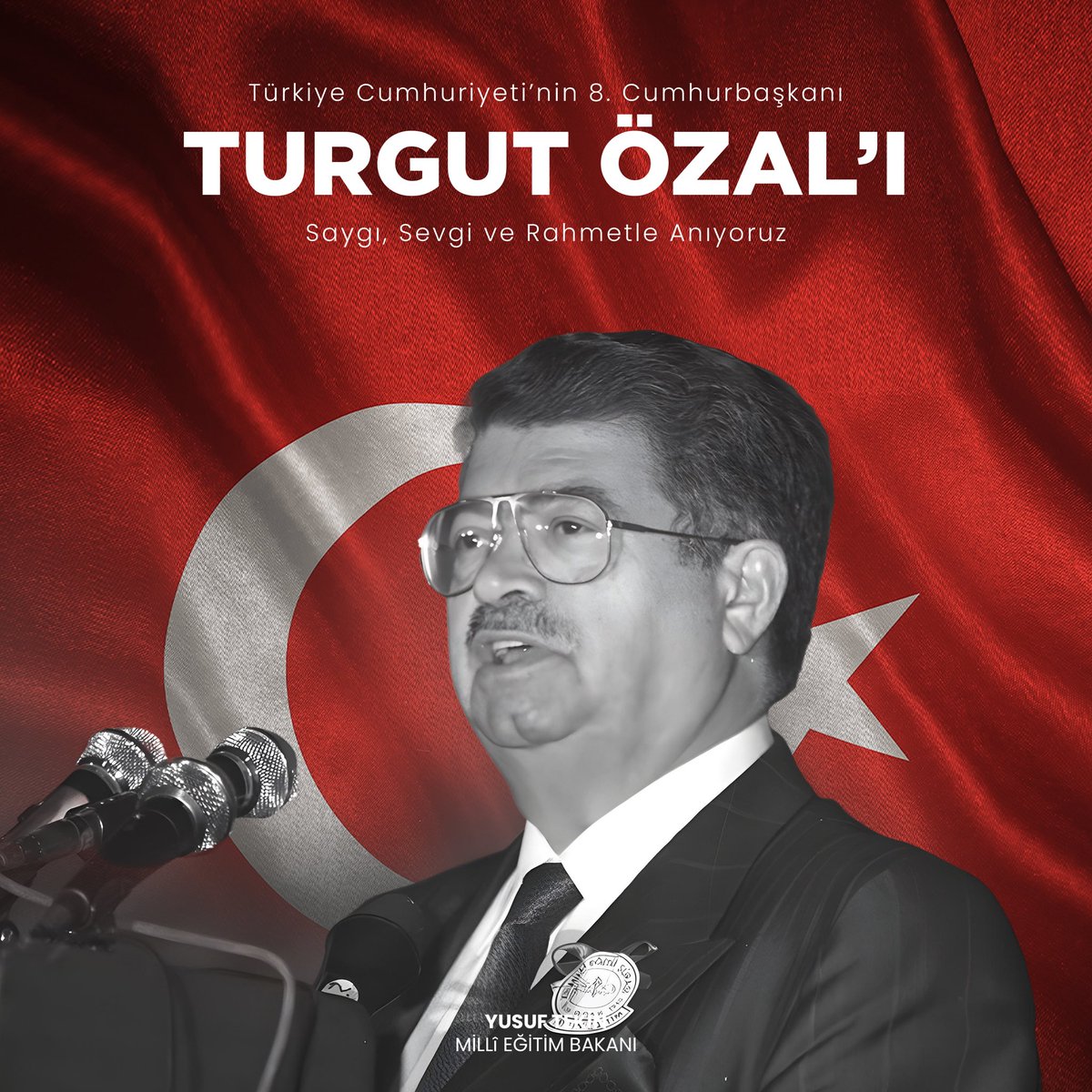 T.C. Millî Eğitim Bakanı Yusuf Tekin, Turgut Özal'ın Vefatını Anıyor
