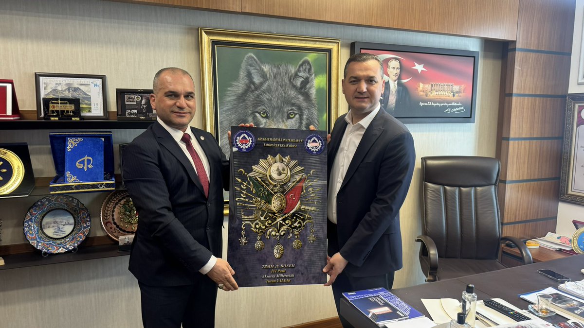Aksaray Milletvekili Yaldır, Madeni Sanatkarlar Odası Yönetimini TBMM'de Karşıladi