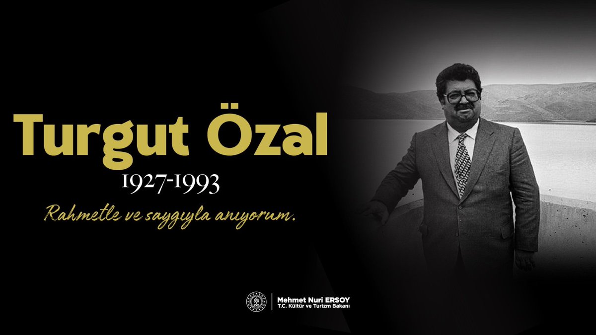 İl Kültür Turizm Bakanı Ersoy, Turgut Özal'ı Anıyor