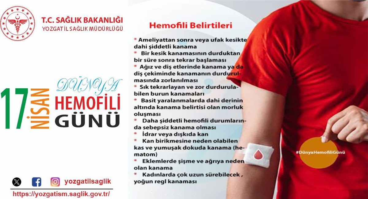 Yozgat'ta Hemofili Farkındalık Artırma Kampanyası Düzenlendi