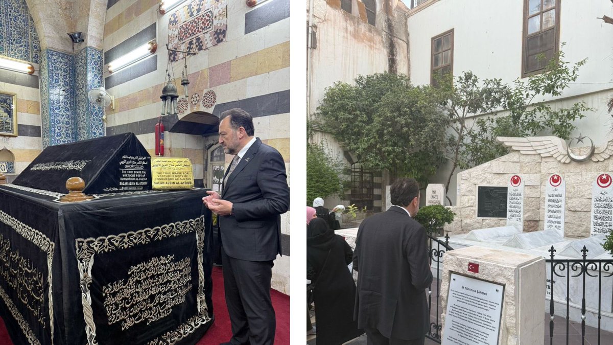 Türkiye Ticaret Bakanı Bolat, Şam'da Emevi Camii ve Şehit Kabirlerini Ziyaret Etti