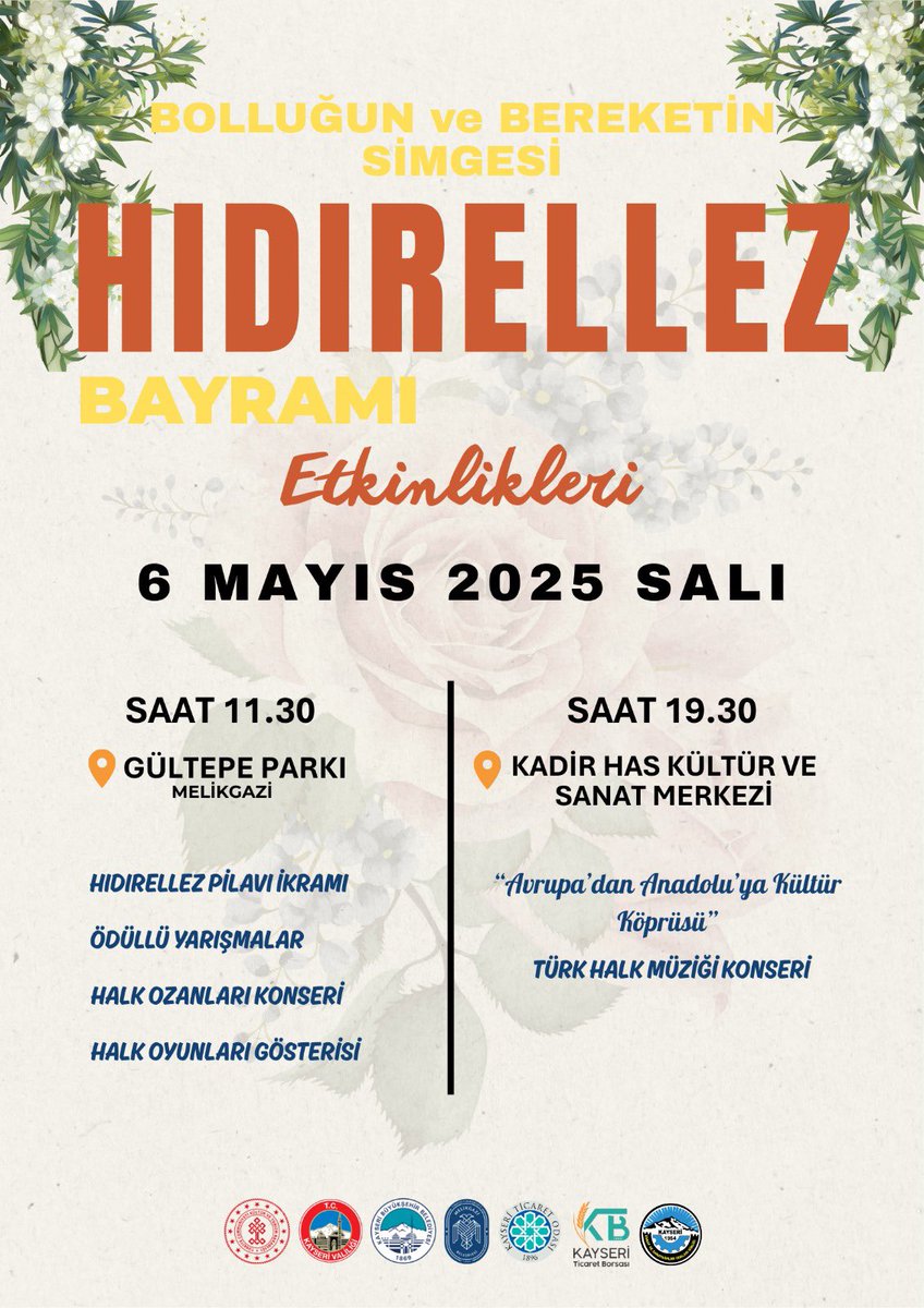 Hıdırellez Bayramı Etkinlikleri Kayseri’de Başlıyor