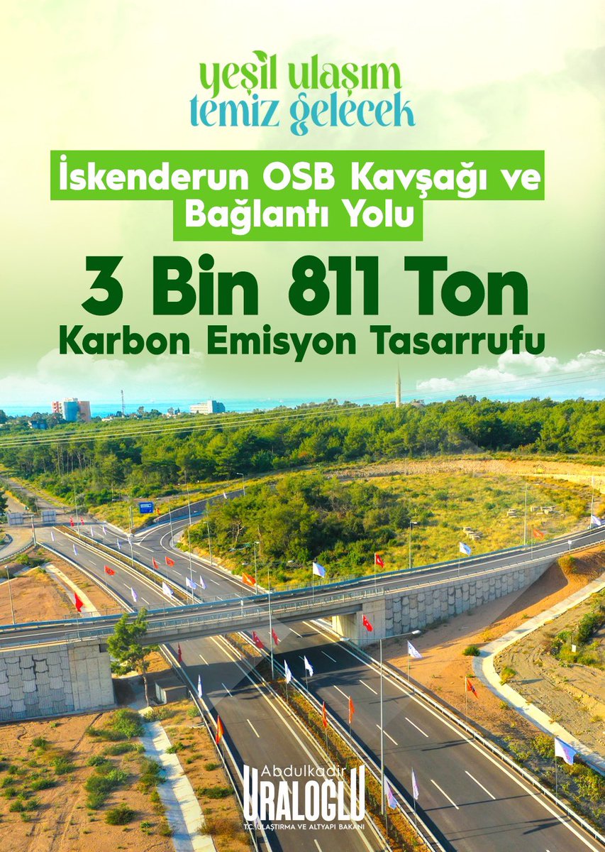Ulaştırma ve Altyapı Bakanlığı, İskenderun'da Yeşil Ulaşım Projesiyle Karbon Emisyonlarını Azalttı