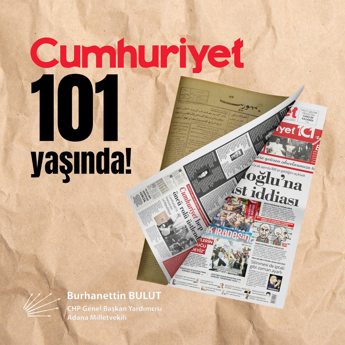 Cumhuriyet Gazetesi 101. Yılına Ulaştı