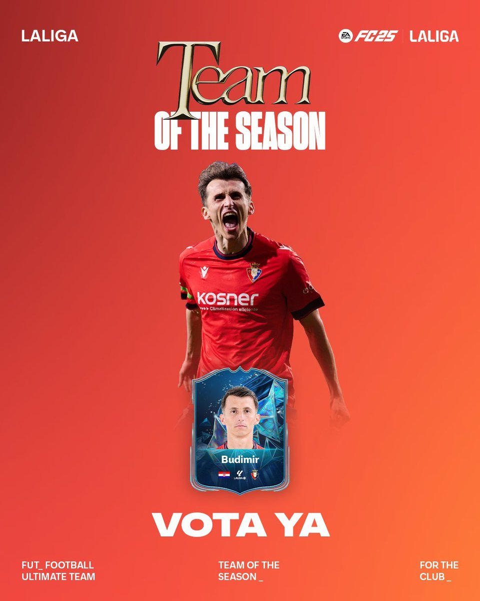 Osasuna Forveti Ante Budimir, LaLiga EASPORTS FC Team of the Season Adayı