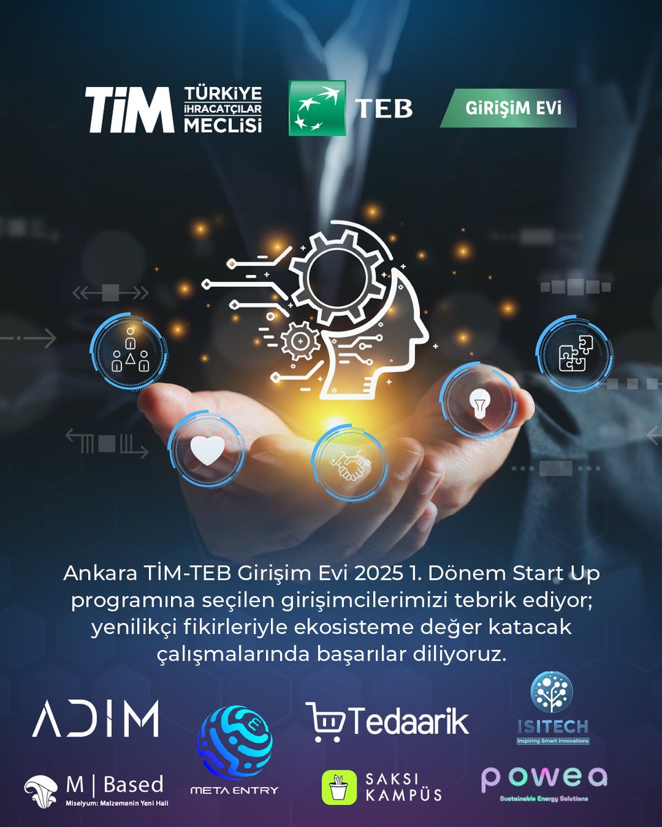 TİM TEB Girişim Evi, 2025 İlk Dönem Startup Programına Seçilen Girişimcileri Tebrik Etti