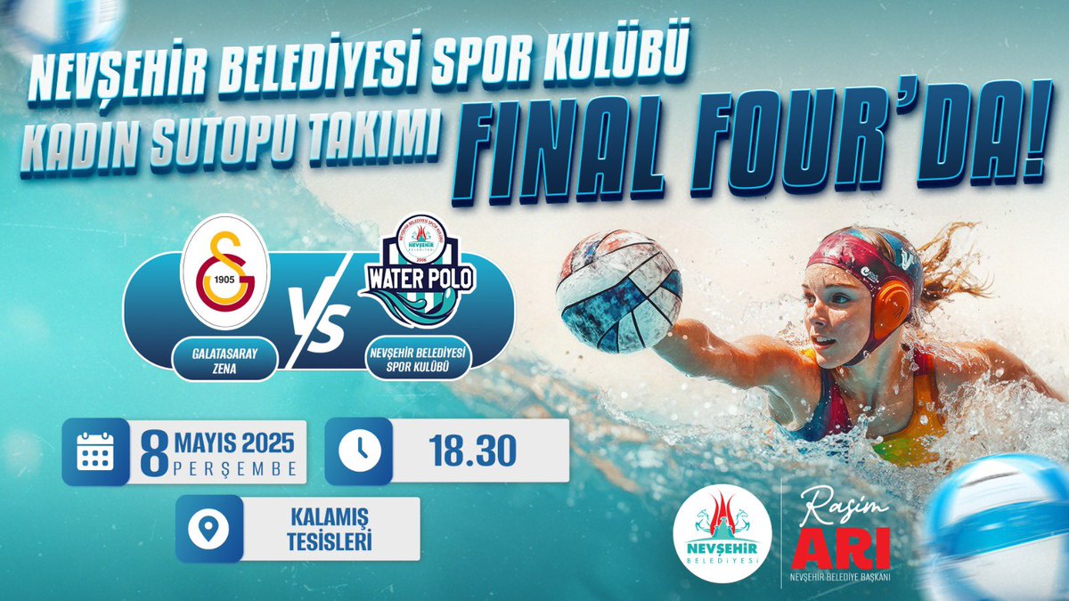 Nevşehir Belediyesi Kadın Sutopu Takımı, Final Four'da Galatasaray Zena ile Karşılaşacak