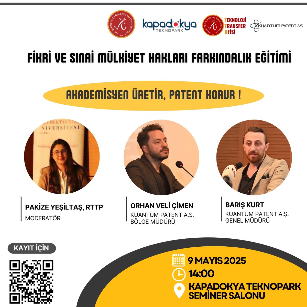 Nevşehir'de Fikri Mülkiyet Hakları Farkındalık Eğitimi Düzenlenecek