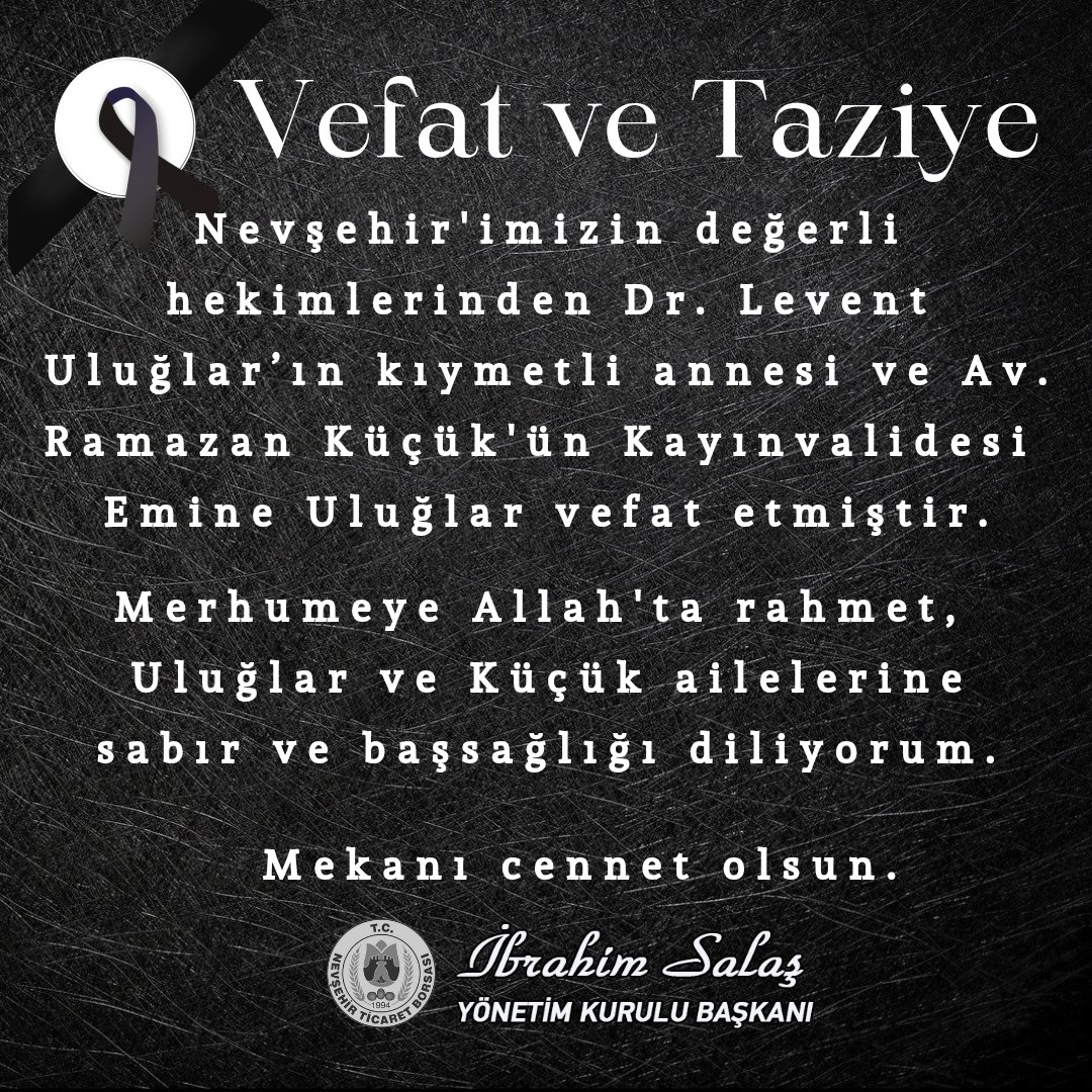 Nevşehir'de Yaşamını Yitiren Emine Uluğlar'a Veda