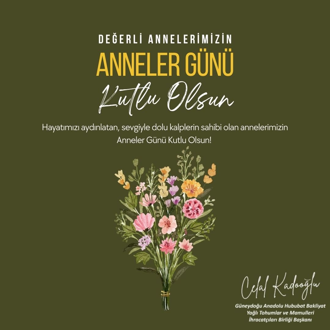 Celal Kadooğlu, Anneler Günü'nü Kutladı, Depremde Hayatını Kaybeden Anneleri Anma Mesajı Yayınladı