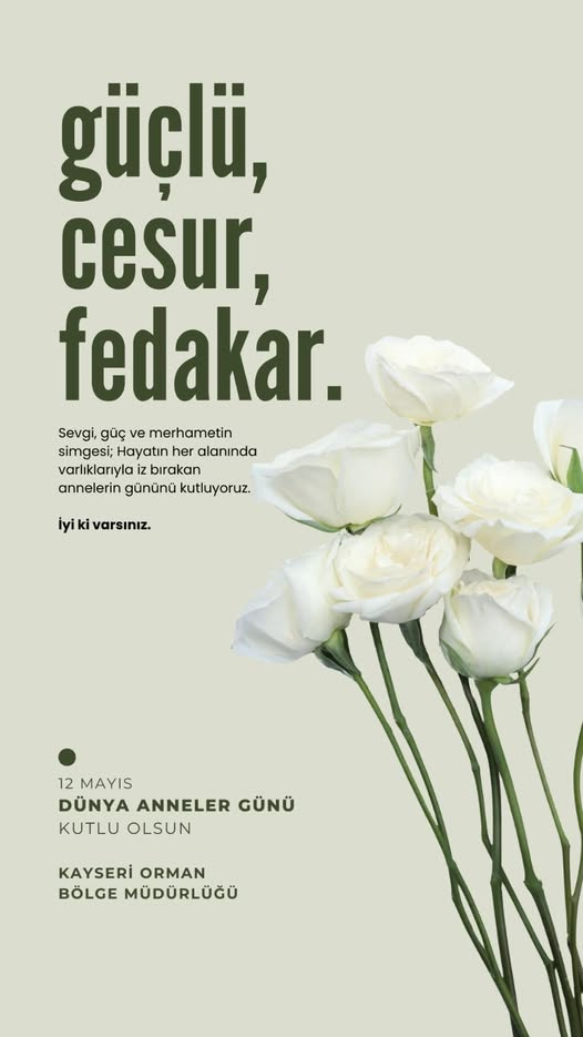 Kayseri Orman Bölge Müdürlüğü'nden Anneler Günü Mesajı