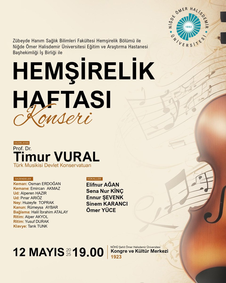 Niğde Ömer Halisdemir Üniversitesi, Hemşirelik Haftası Etkinliğiyle Sanatseverleri Buluşturacak