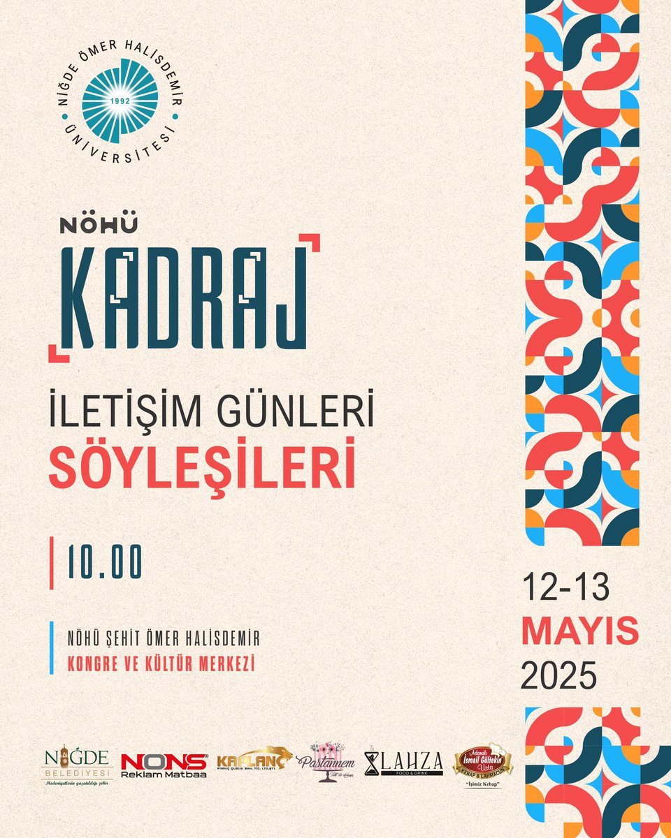 Niğde Ömer Halisdemir Üniversitesi İletişim Günleri Başlıyor