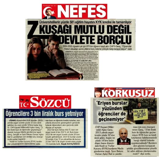 Kayseri'de KYK Borcuyla Mezun Olan Öğrenciler Artıyor
