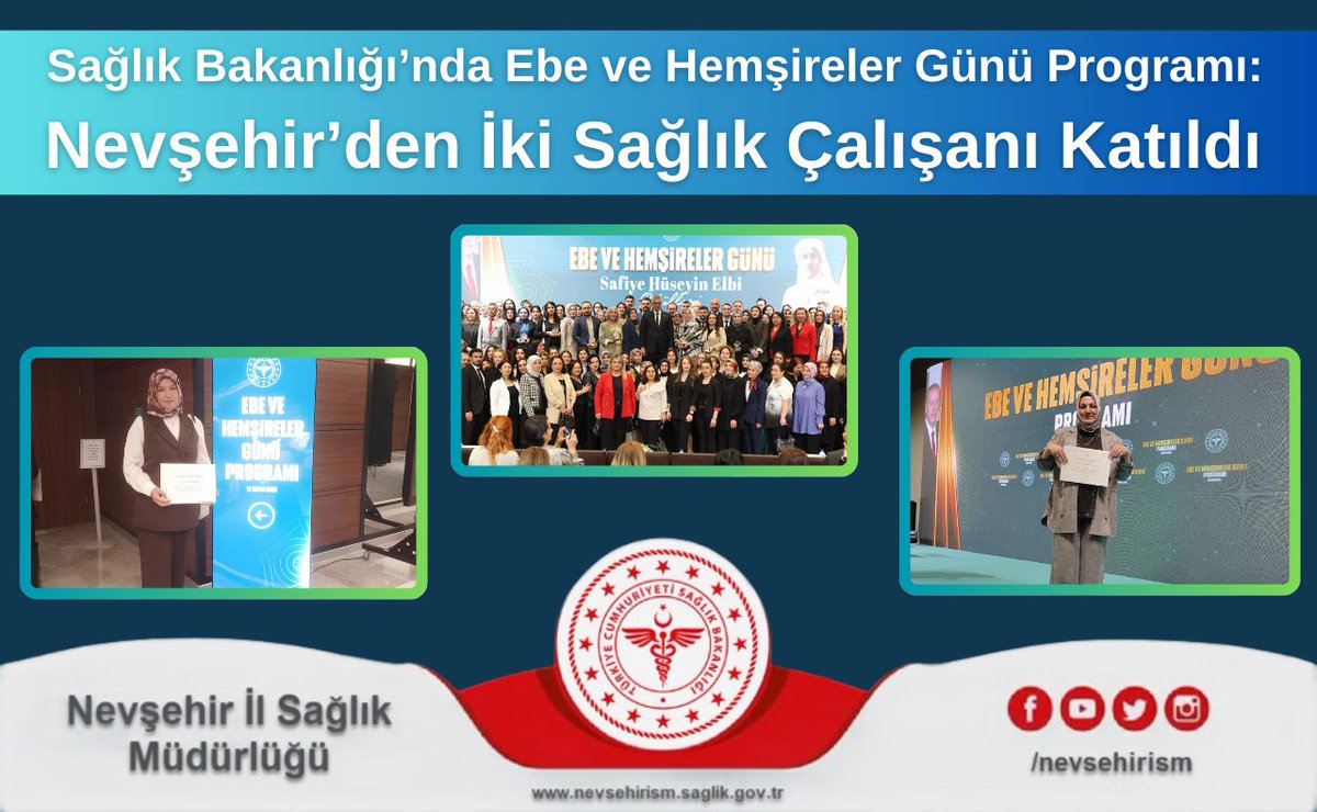 Nevşehir'den Sağlık Çalışanları, Ebe ve Hemşireler Günü Etkinliğine Katıldı